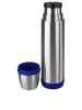 Emsa Isolierflasche "Captain" in Chrom/ Blau - 500 ml