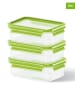 Emsa 3er-Set: Frischhaltedosen "Clip & Close" in Hellgrün - 3x 500 ml