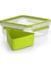 Emsa 2er-Set: Lunchboxen "Clip & Go" in Grün - 850 ml