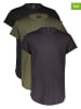 G-Star 3-delige set: shirts zwart/kaki/donkerblauw