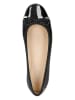 Wojas Leder-Ballerinas in Schwarz