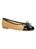 Wojas Leder-Ballerinas in Beige/ Schwarz