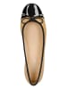 Wojas Leder-Ballerinas in Beige/ Schwarz