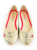 Goby Leder-Ballerinas in Beige