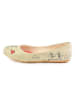 Goby Leder-Ballerinas in Beige