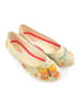 Goby Leder-Ballerinas in Creme/ Bunt