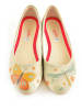Goby Leder-Ballerinas in Creme/ Bunt