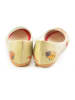 Goby Leder-Ballerinas in Creme/ Bunt