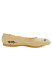 Goby Skórzane baleriny w kolorze beżowym