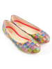 Goby Leder-Ballerinas in Bunt