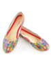Goby Leder-Ballerinas in Bunt