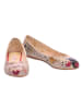 Goby Leder-Ballerinas in Rosa