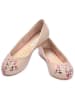 Goby Leder-Ballerinas in Creme/ Pink