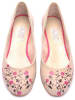 Goby Leder-Ballerinas in Creme/ Pink