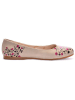 Goby Leder-Ballerinas in Creme/ Pink