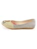 Goby Ballerinas in Beige/ Rot/ Hellblau