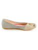 Goby Ballerinas in Beige/ Rot/ Hellblau