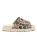 Goby Leren slippers beige/meerkleurig