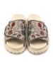 Goby Leren slippers beige/meerkleurig