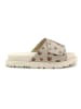 Goby Leder-Pantoletten in Beige