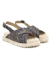 Goby Leren sandalen beige/antraciet