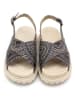 Goby Leren sandalen beige/antraciet
