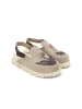 Goby Leren clogs beige
