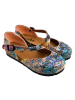 Goby Leder-Ballerinas in Blau