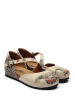 Goby Spangenballerinas in Beige/ Bunt