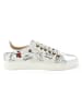 Goby Leder-Sneakers in Silber/ Weiß