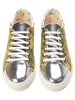 Goby Leren sneakers geel/zilverkleurig