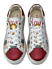 Goby Leder-Sneakers in Bordeaux/ Weiß