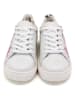 Goby Leder-Sneakers in Weiß/ Pink