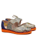 Goby Leren enkelsandalen blauw/grijs