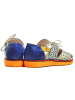 Goby Leren enkelsandalen blauw/grijs