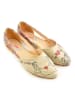 Goby Leren ballerina's beige