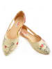 Goby Leren ballerina's beige