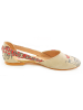Goby Leren ballerina's beige