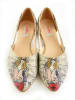 Goby Leder-Ballerinas in Creme/ Bunt