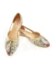 Goby Leder-Ballerinas in Creme/ Bunt
