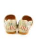 Goby Leder-Ballerinas in Creme/ Bunt