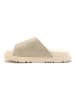 Goby Leder-Pantoletten in Beige