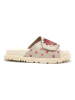 Goby Leren slippers beige