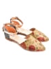 Goby Ballerinas in Rot/ Beige/ Dunkelblau