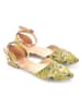 Goby Ballerinas in Grün/ Gelb