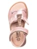 lamino Leren sandalen lichtroze