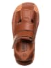 lamino Leren barefootsandalen lichtbruin