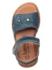 lamino Leren sandalen blauw