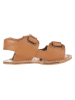 lamino Leren barefootsandalen lichtbruin