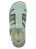 lamino Leren barefootenkelsandalen groen